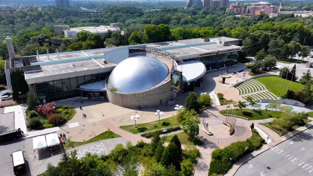 Birdseye view of Ontario Science Centre